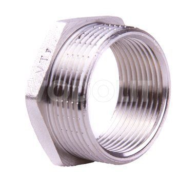 футорка резьбовая DN 40 x 32 НР.-ВН., Valtec, никель