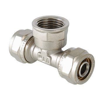 обжим тройник переходной для металлопластиковой трубы DN 20 х 1|2" х 20 ВН., Valtec