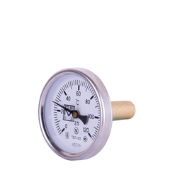 Термометр биметаллический ТБ63, 0+120°, аксиальный, ЗТП