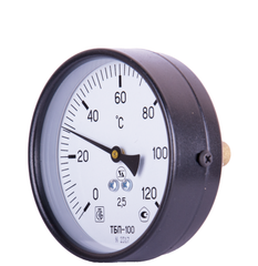 Термометр биметаллический ТБ100, 0+120°, аксиальный, ЗТП
