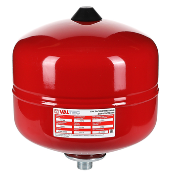 расширительный бак для отопления 18 л., Valtec VT.F.R, красный, 06 бар, 110|70&deg;C, 3/4"