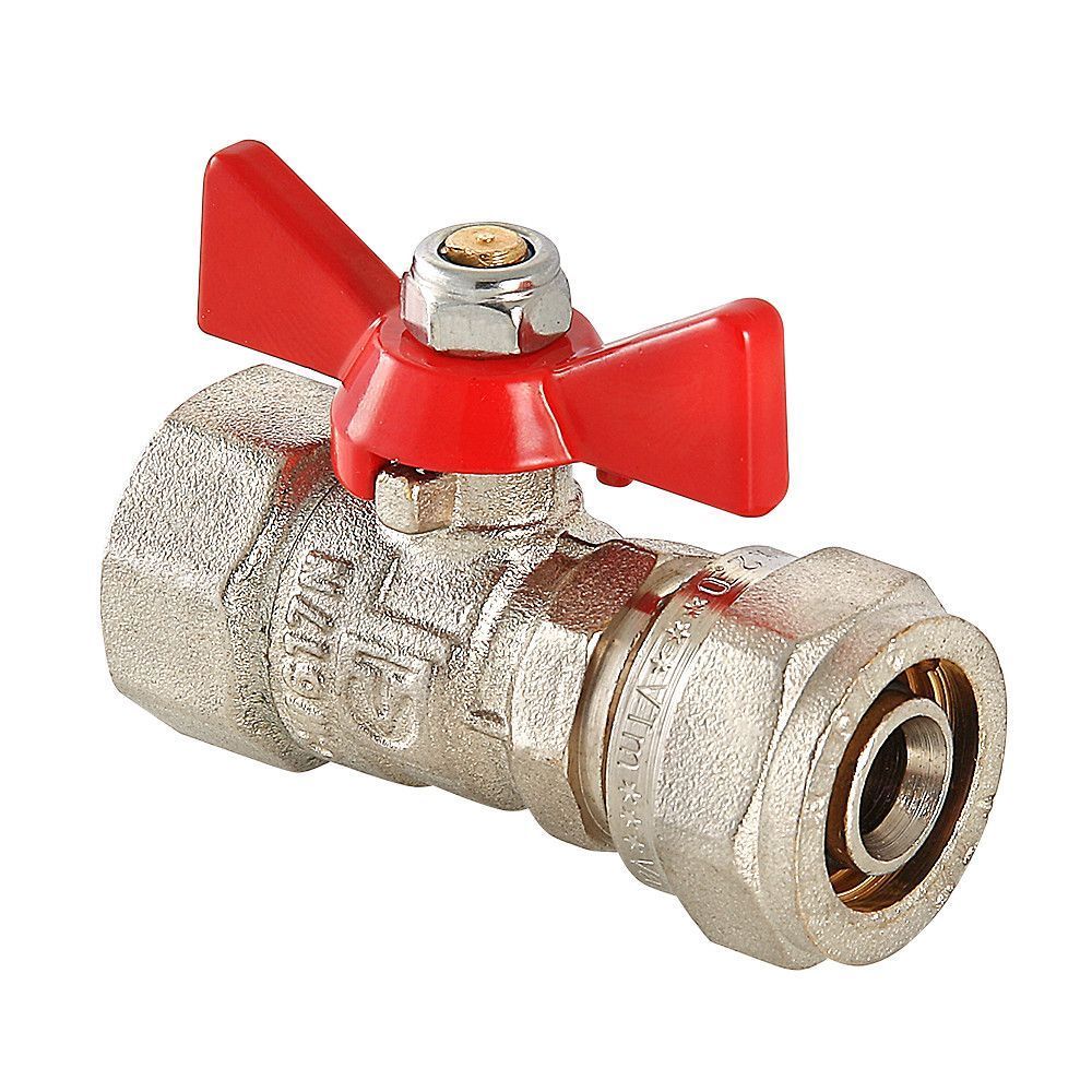 кран шаровый под обжим DN 16 х 1|2" ВН., бабочка, Valtec