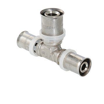 пресс тройник для металлопластиковой трубы DN 32 х 32 х 32 , Valtec