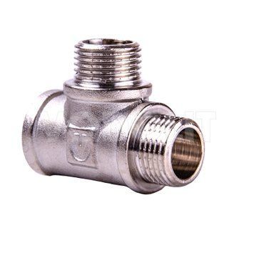 тройник с резьбой DN 15 ВН.-НР.-НР., Valtec, никель