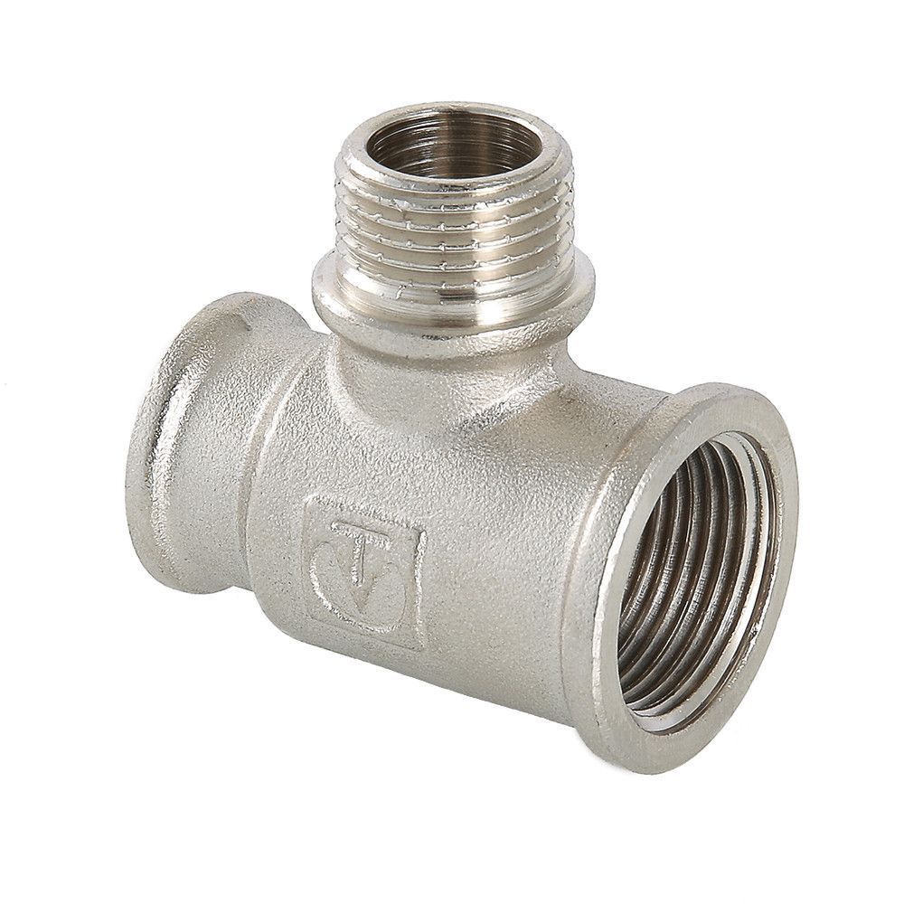тройник с резьбой DN 20 x 20 х 15 ВН.-НР.-ВН., Valtec, никель