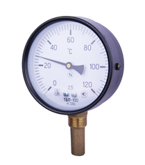 Термометр биметаллический ТБ100, 0+120°, радиальный, ЗТП