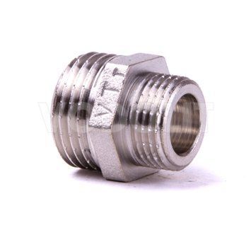 ниппель с резьбой переходной DN 15 x 13 НР.-НР., Valtec, никель