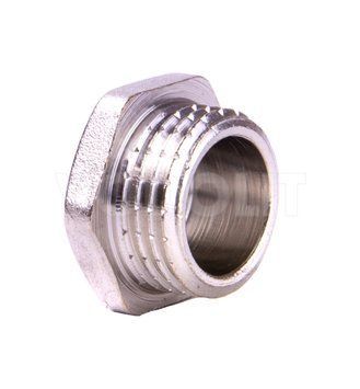 заглушка с резьбой DN 15 НР., Valtec, никель
