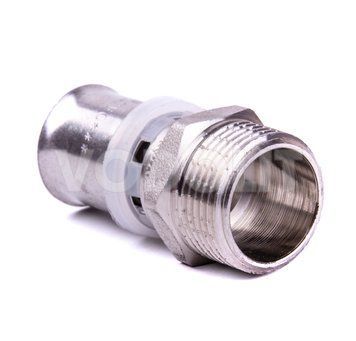 пресс фитинг для металлопластиковой трубы DN 26 х 3|4" НР., Valtec