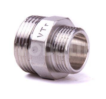 ниппель с резьбой переходной DN 25 x 20 НР.-НР., Valtec, никель