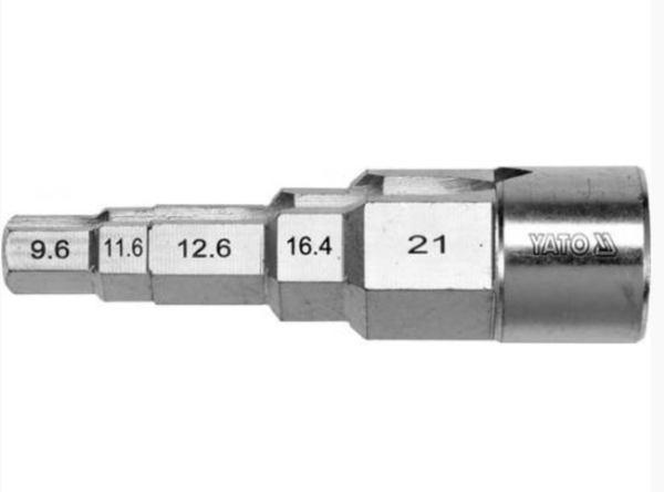 ключ ступенчатый для американок внутренний (1/2"), YATO, YT-03317, DN 15-20-25