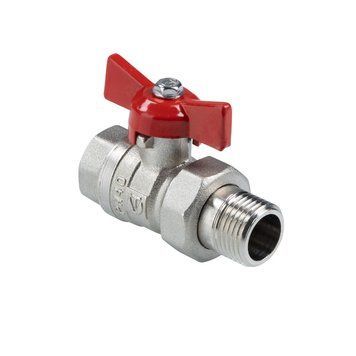 кран шаровый для воды DN 20 СТАНДАРТ, с полусгоном (прямой), бабочка, Valtec