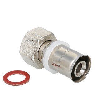 пресс фитинг с накидной гайкой для металлопластиковой трубы DN 20 х 1|2" , Valtec
