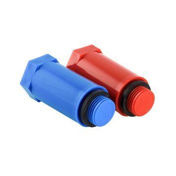 заглушка с резьбой для пластиковых труб DN 15 Крас - Синяя (ПАРА) НР. , Valtec, полипропилен
