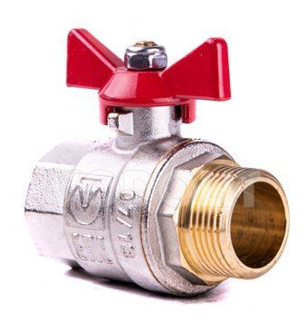 кран шаровый для воды DN 20 ВН.-НР., бабочка, Valtec
