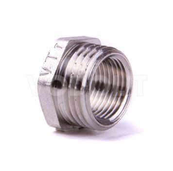 футорка резьбовая DN 15 x 13 НР.-ВН., Valtec, никель