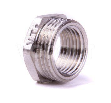 футорка резьбовая DN 20 x 15 НР.-ВН., Valtec, никель