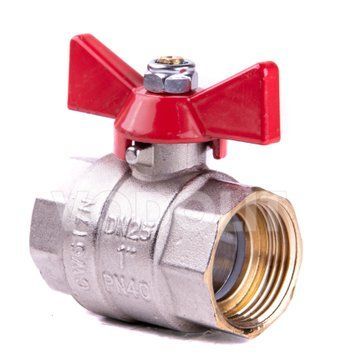 кран шаровый для воды DN 25 ВН.-ВН., бабочка, Valtec