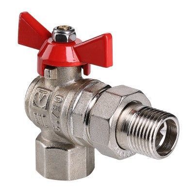 кран шаровый для воды DN 25 с полусгоном (угловой), бабочка, Valtec