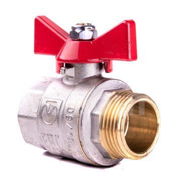 кран шаровый для воды DN 25 ВН.-НР., бабочка, Valtec
